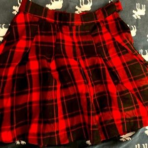 🍒 red plaid tennis skirt